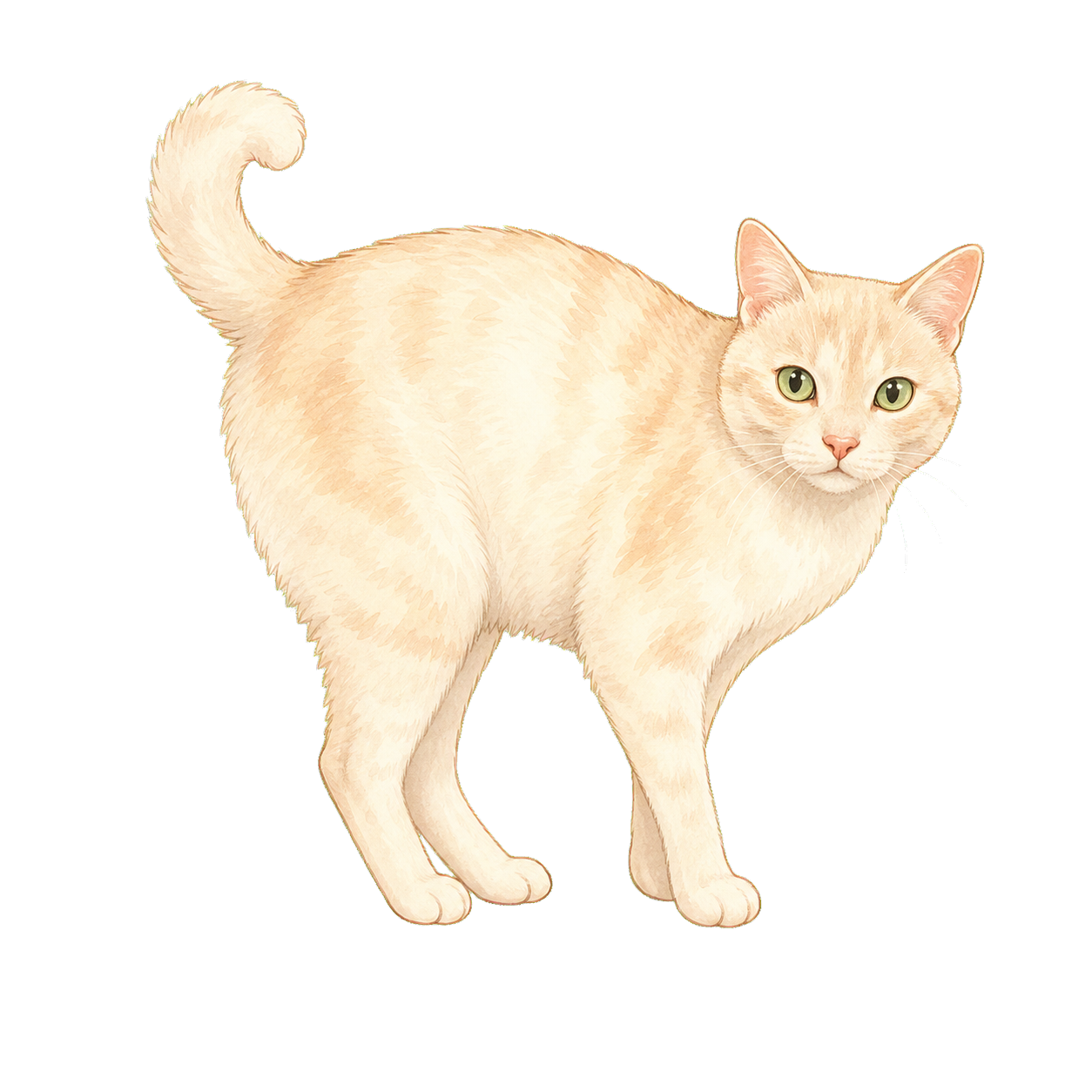 保護猫ナビの応援猫。控えめなやんのかステップのポーズ